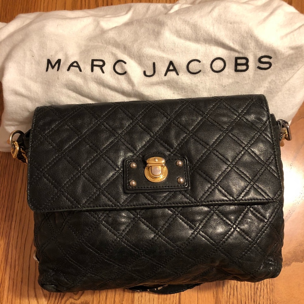 Mark Jacob X-Large Quilted Black Leather Bag